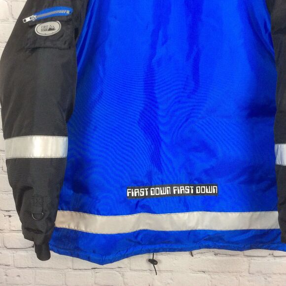 Vintage First Down Ski Jacket Mens Sz XXL Techno Street Wear Snow HeavyDuty Blue - Picture 9 of 12